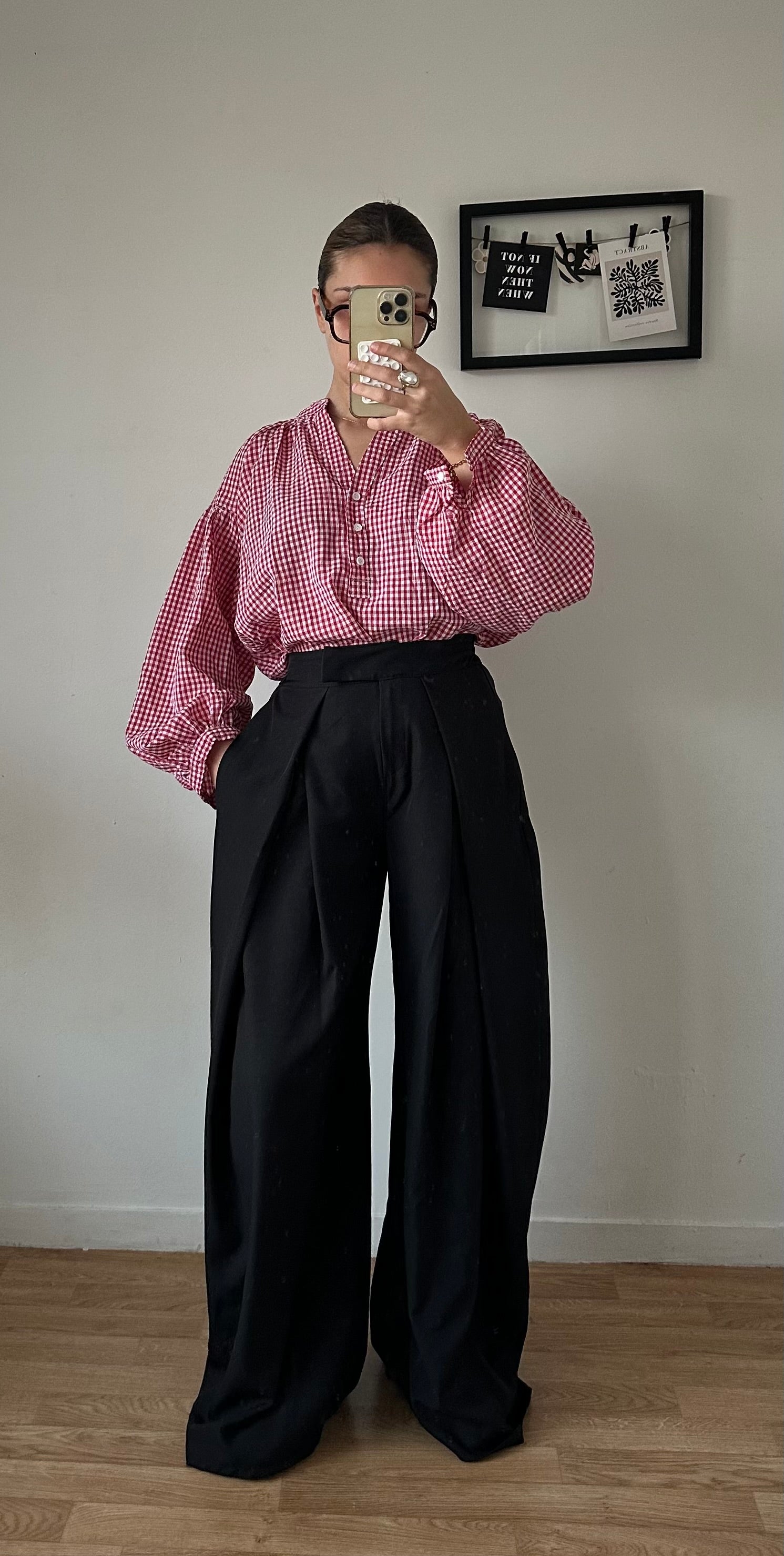 Pantalon barrel plissé