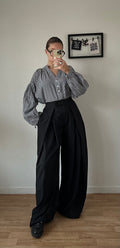 Pantalon barrel plissé