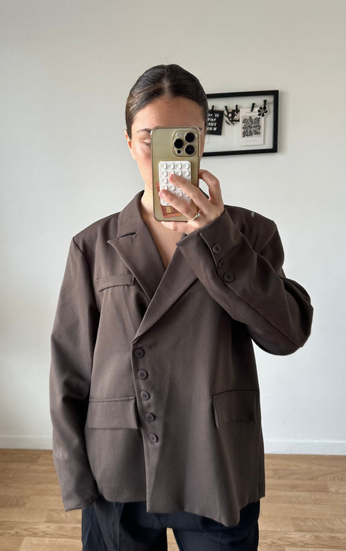 Blazer oversize asymétrique