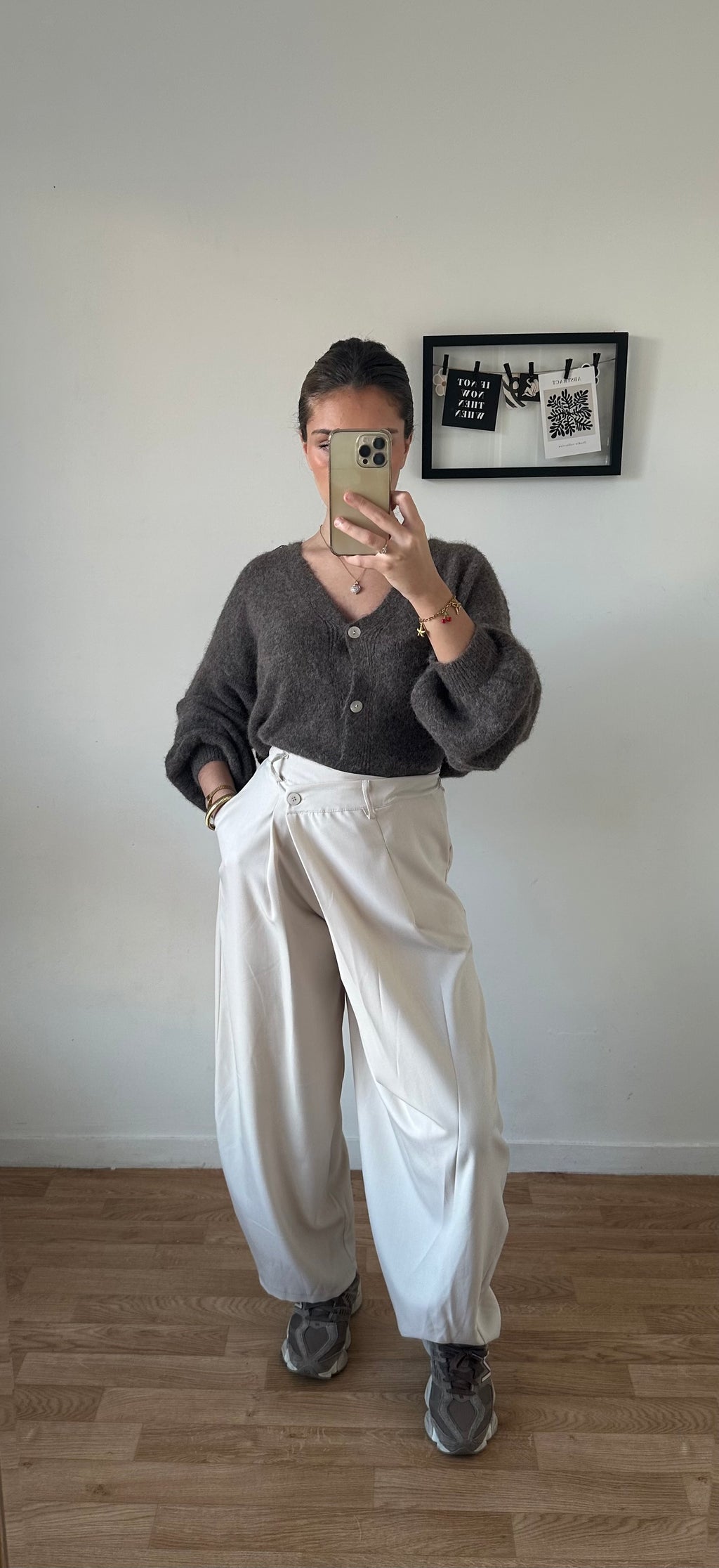 Pantalon barrel asymétrique