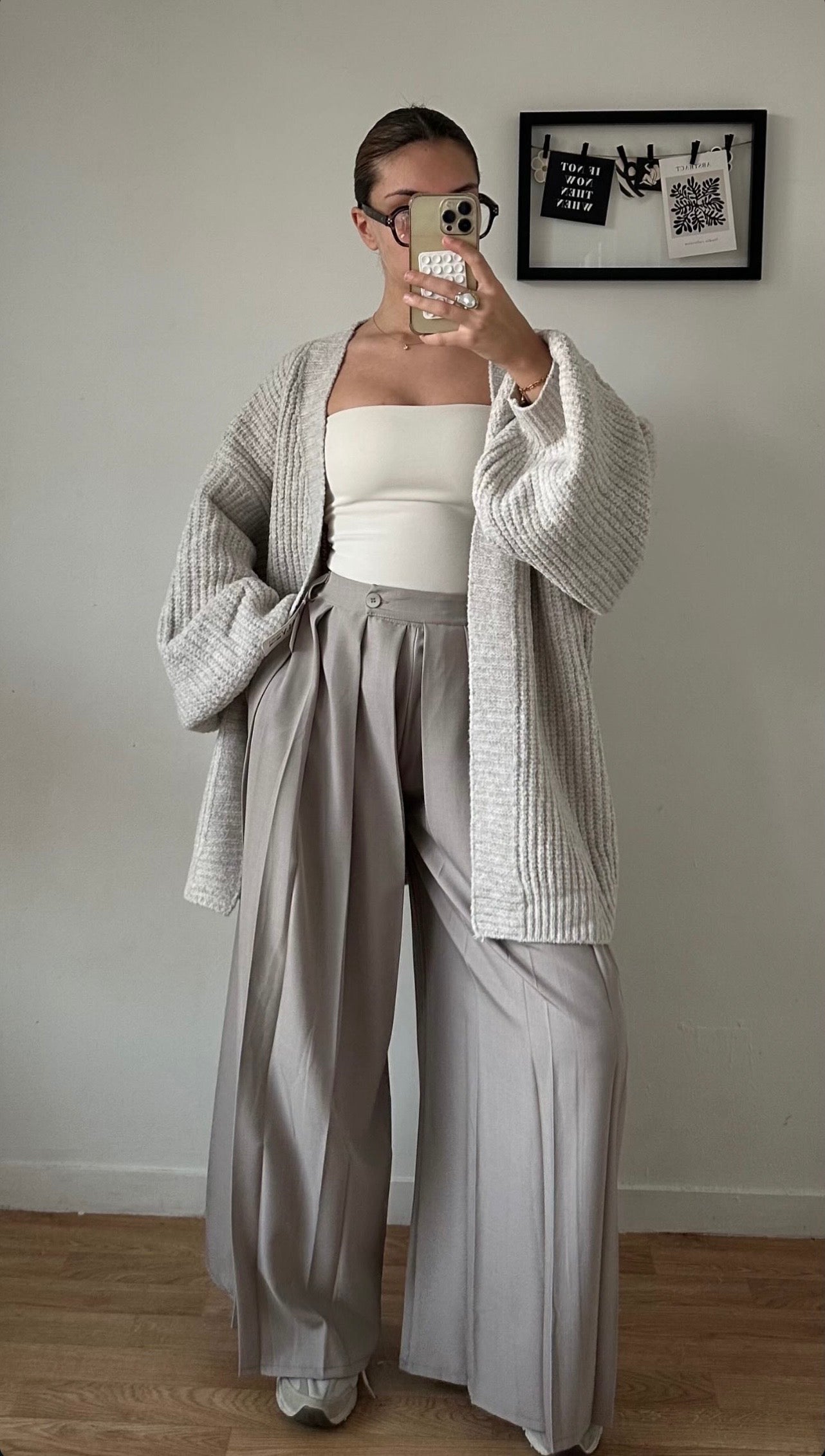 Pantalon barrel plissé